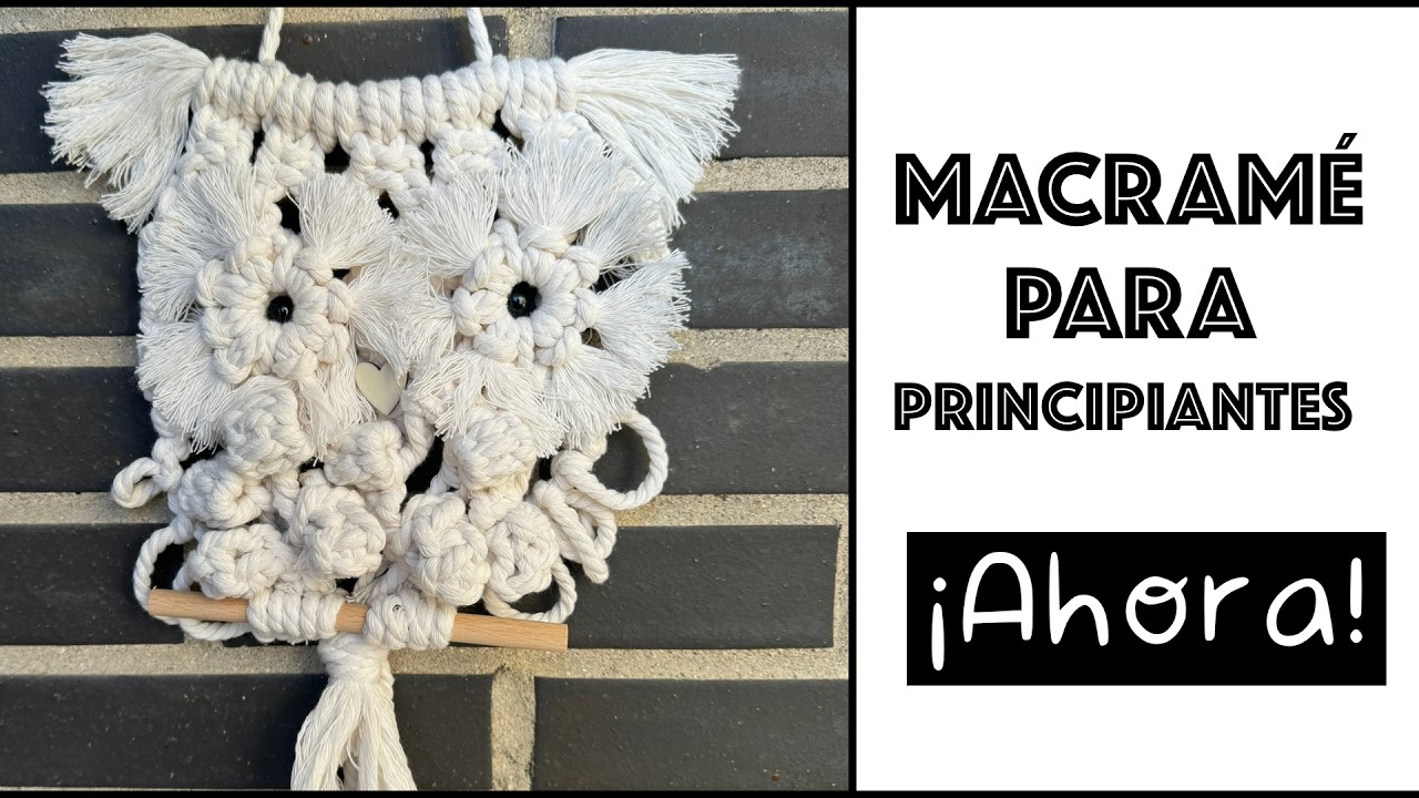 MANUALIDADES de MACRAMÉ PASO A PASO para principiantes ♦︎ Búho de macramé 🦉