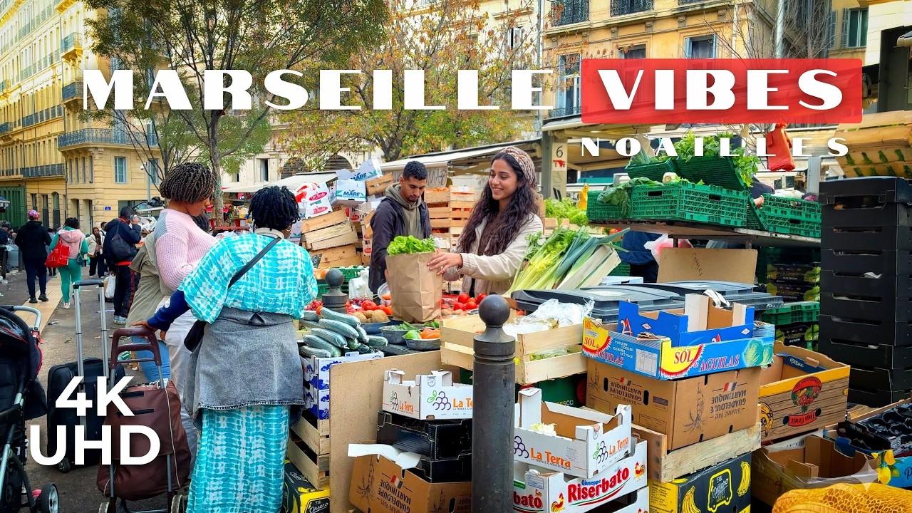  🇫🇷 MARSEILLE  | March&eacute; NOALLES Walk 🍎🍐🍇 Spices, Colors & Street Life