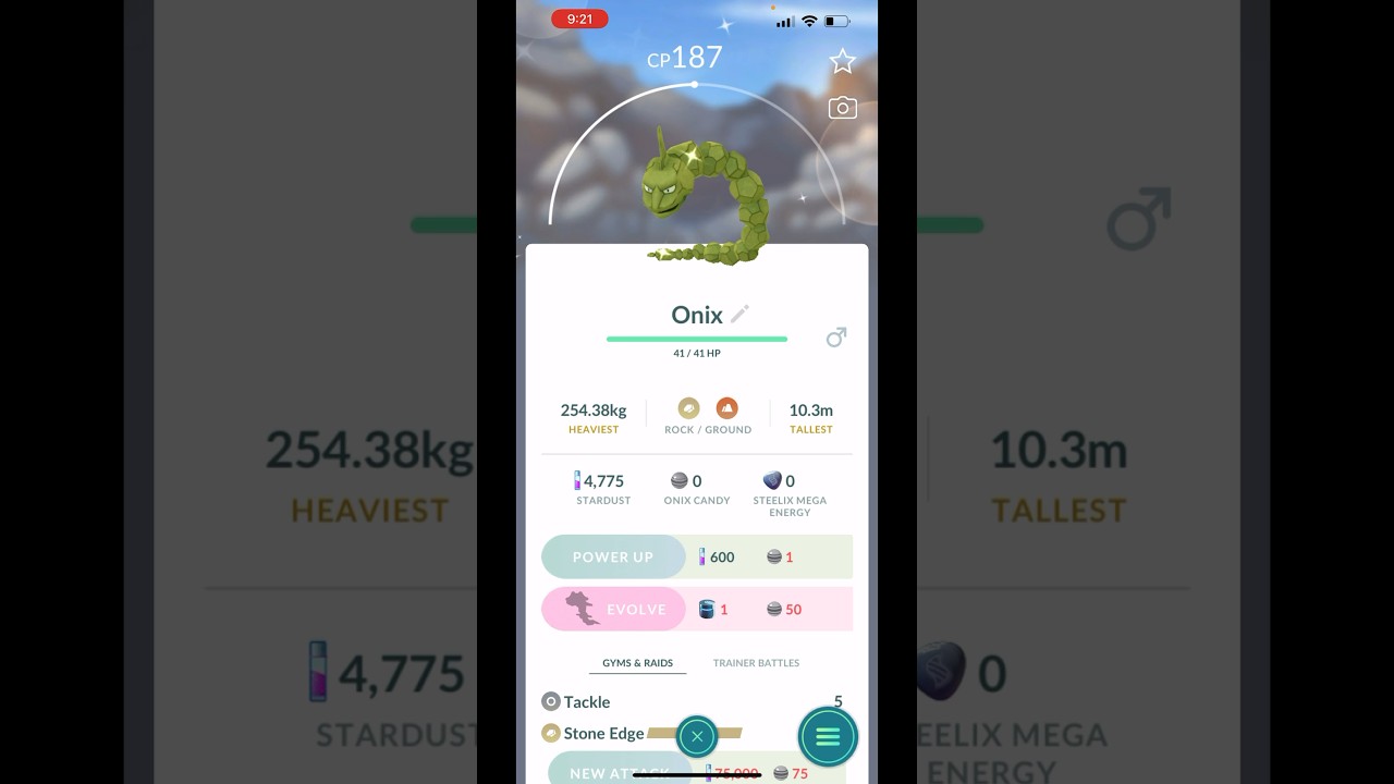 We catch shiny Onix!