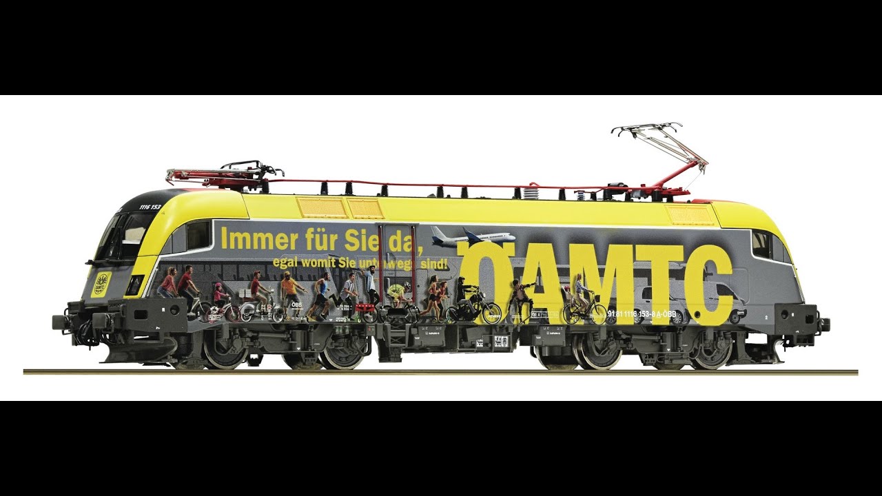 First Impressions:  Roco 78509 ÖAMTC Railjet Loco ES64-1116 Taurus  #roco #öamtc #railjet #märklin