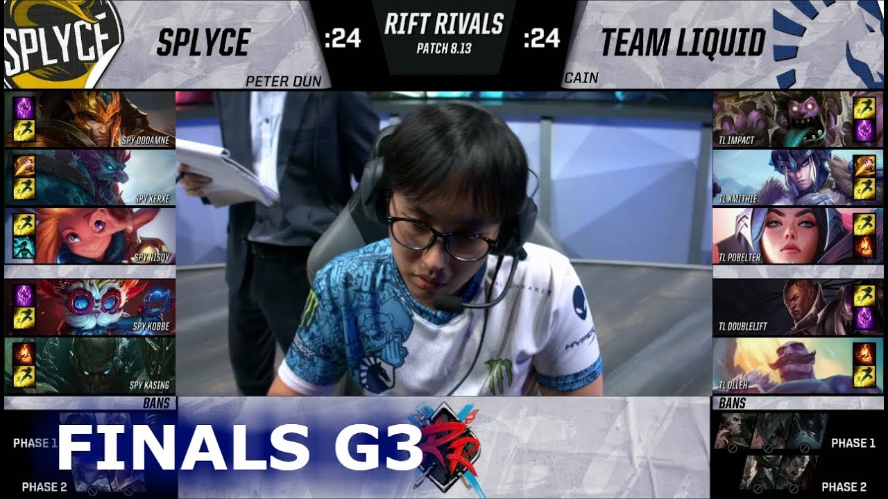 Splyce vs Team Liquid | Game 3 Finals NA vs EU Rift Rivals 2018 LoL | SPY vs TL G3 #RiftRivals