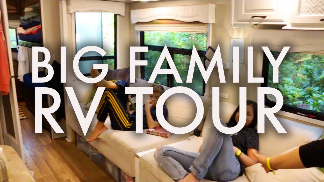 BIG FAMILY RV TOUR : HOW WE LIVE IN OUR RV FULLTIME W/9 KIDS!!!