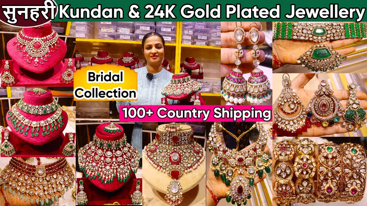 Premium Imported Designer Kundan Moissanite 24K Gold Plated Bridal Wedding Jewellery Collection 2025
