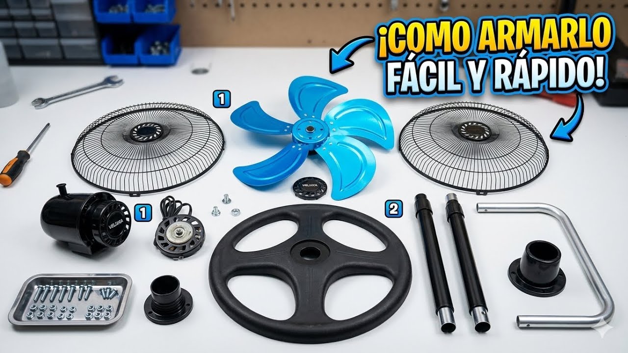 ARMAR VENTILADOR FÁCIL Y RÁPIDO || ABANICO 3 en 1