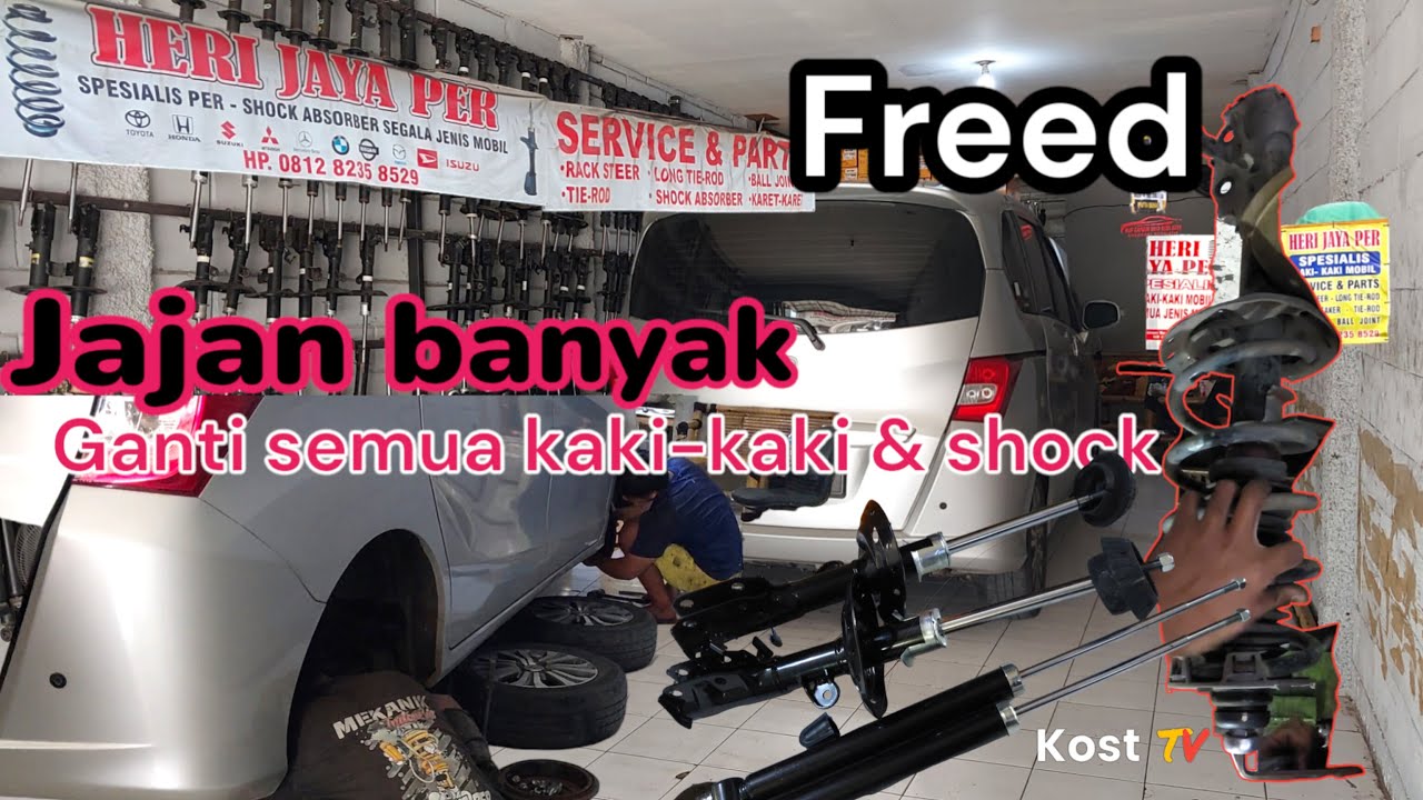 Honda freed jajan banyak pergantian shock dan kaki-kaki #kosttv