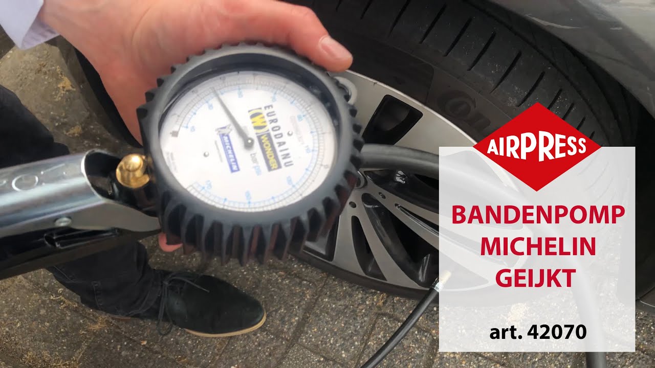 Airpress bandenpomp Michelin geijkt 1.5 m slang 15 bar - 42070