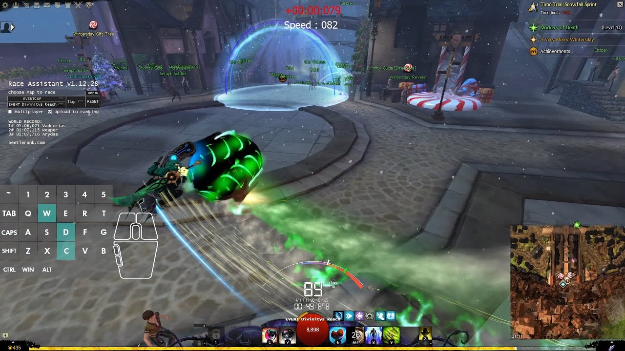 GW2 - [2022] (Roller Beetle) Time Trial: Snowfall Sprint [01:08.640] | Divinity's Reach