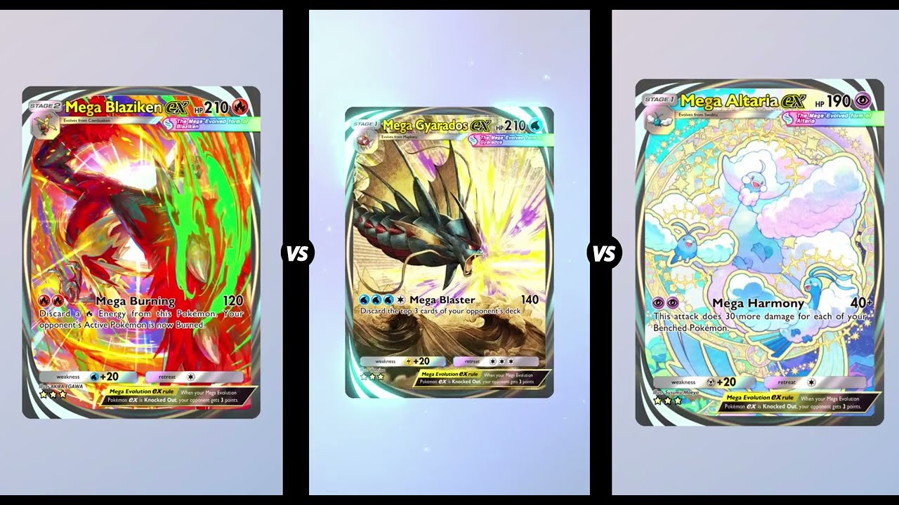IMMERSIVE BATTLE MEGA RISING POKEMON TCG POCKET |  MEGA GYARADOS, BLAZIKEN AND ALTARIA | #pokemon 