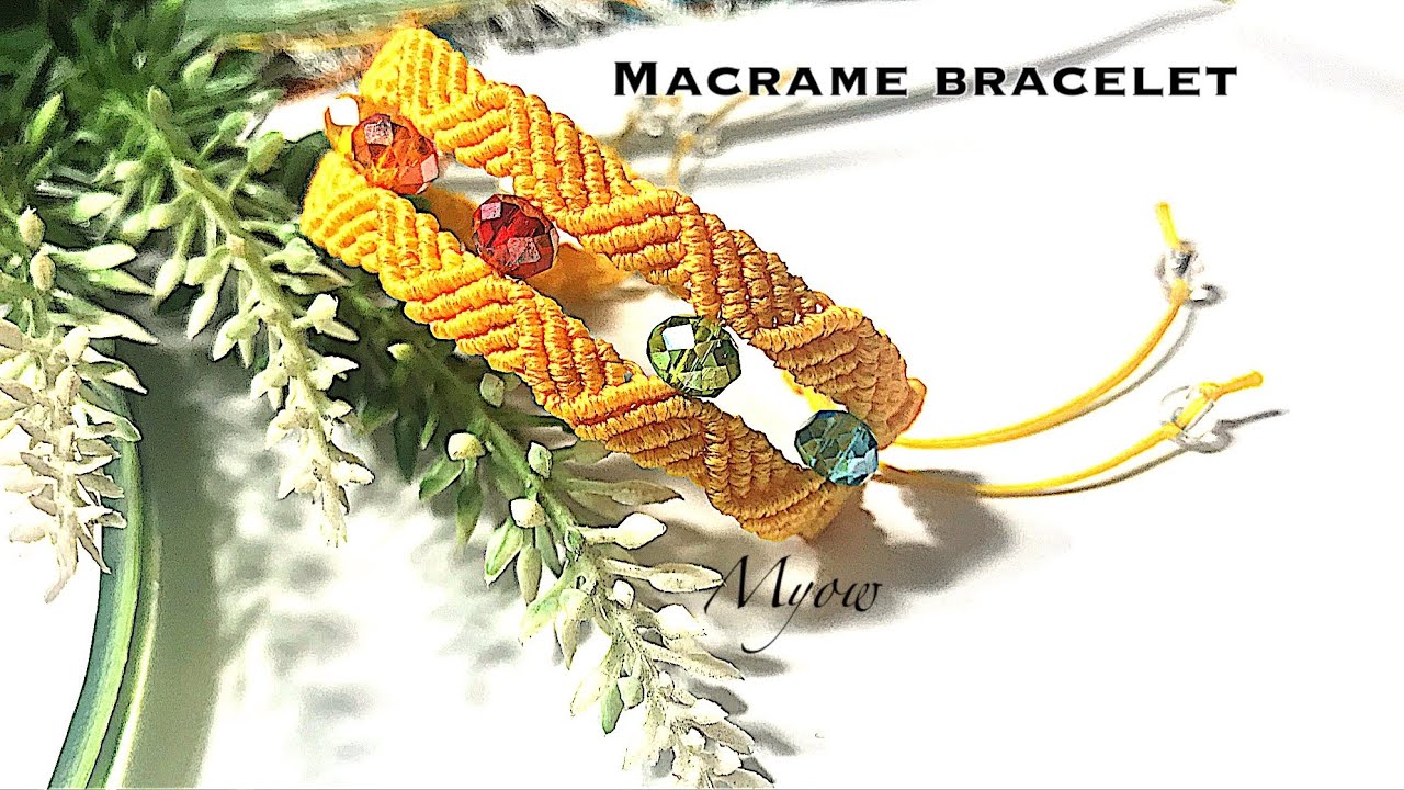 DIY MACRAME BRACELET WITH CRYSTAL- MYOW 173