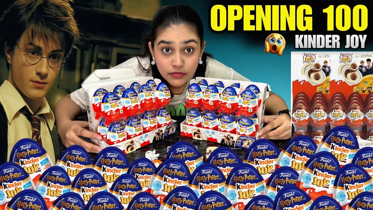 Opening 100 Harry Potter kinder Joy 😱🎉