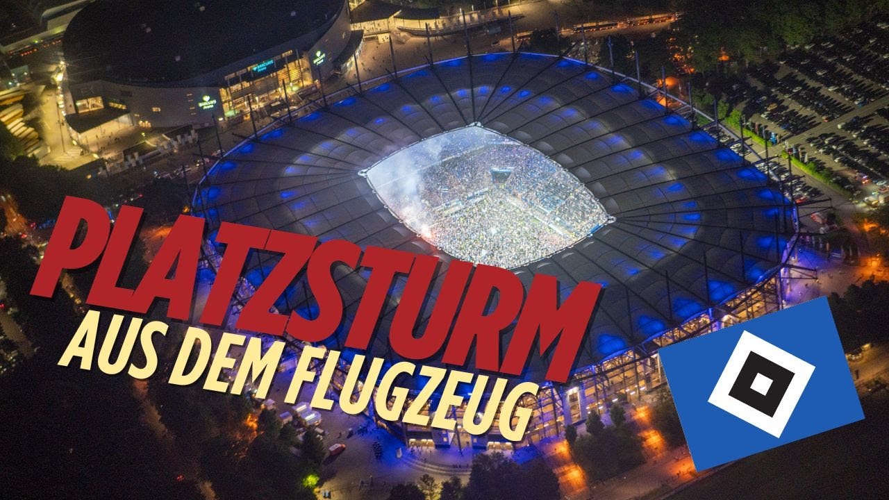 Nachtflug über das HSV-Stadion – PLATZSTURM und AUFSTIEG gegen Ulm