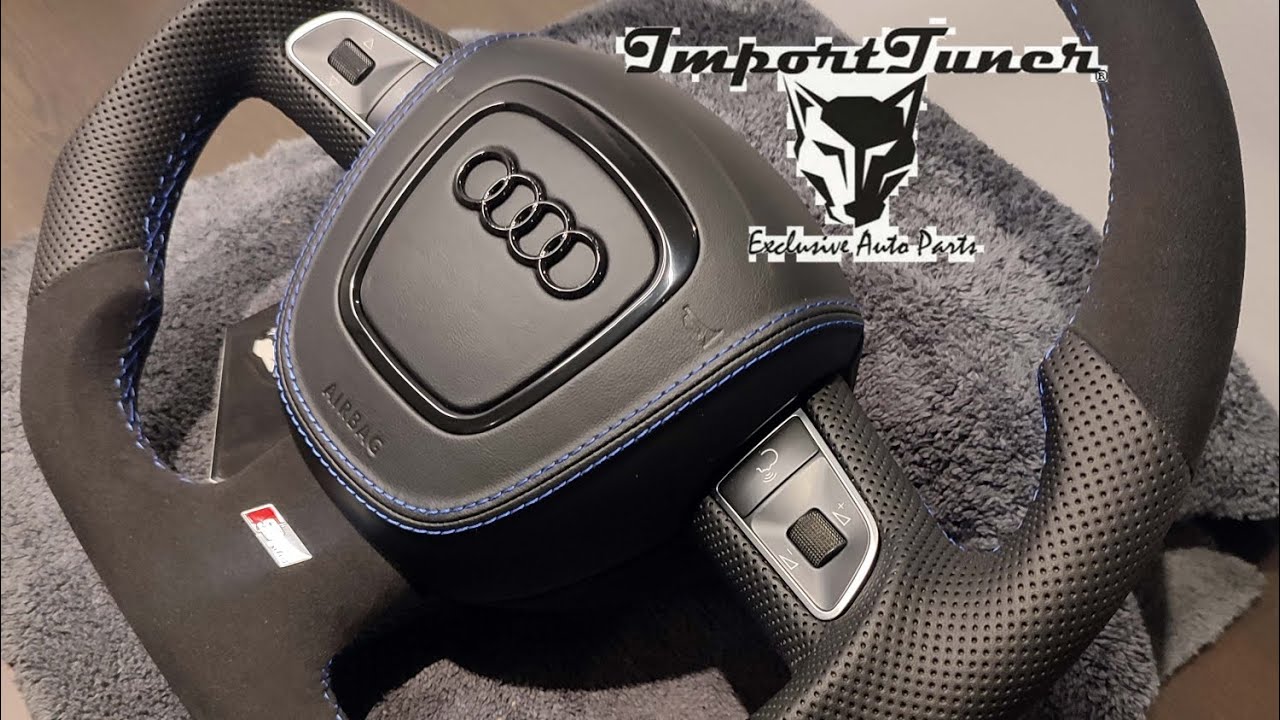 Audi A4 Avant B8 alcantara custom steering wheel - Volante personalizado alcantara Audi A4 Avant b8