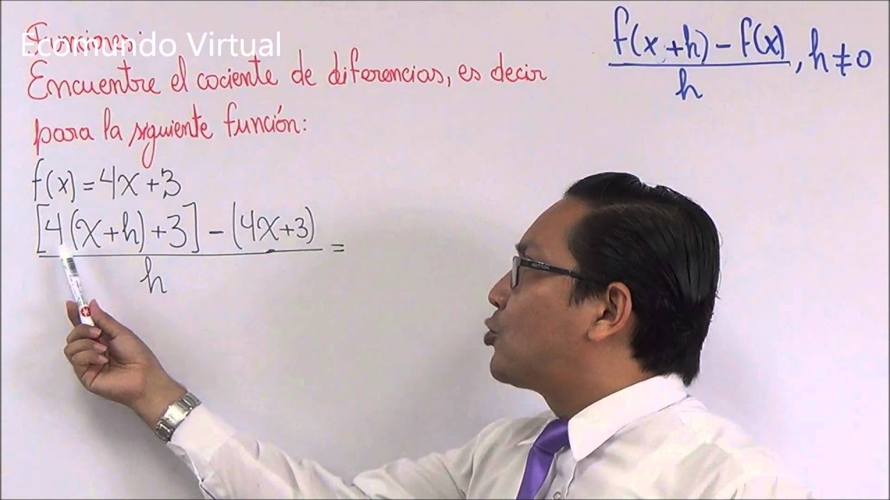 Cociente de las diferencias para funciones de variable real