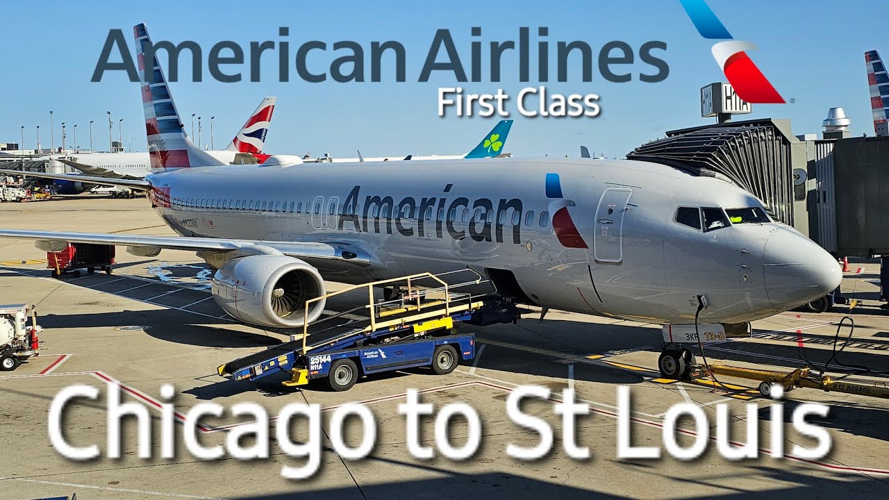 [4K60fps] American Airlines Chicago to St Louis First Class [TRIP REPORT] [FULL FLIGHT]