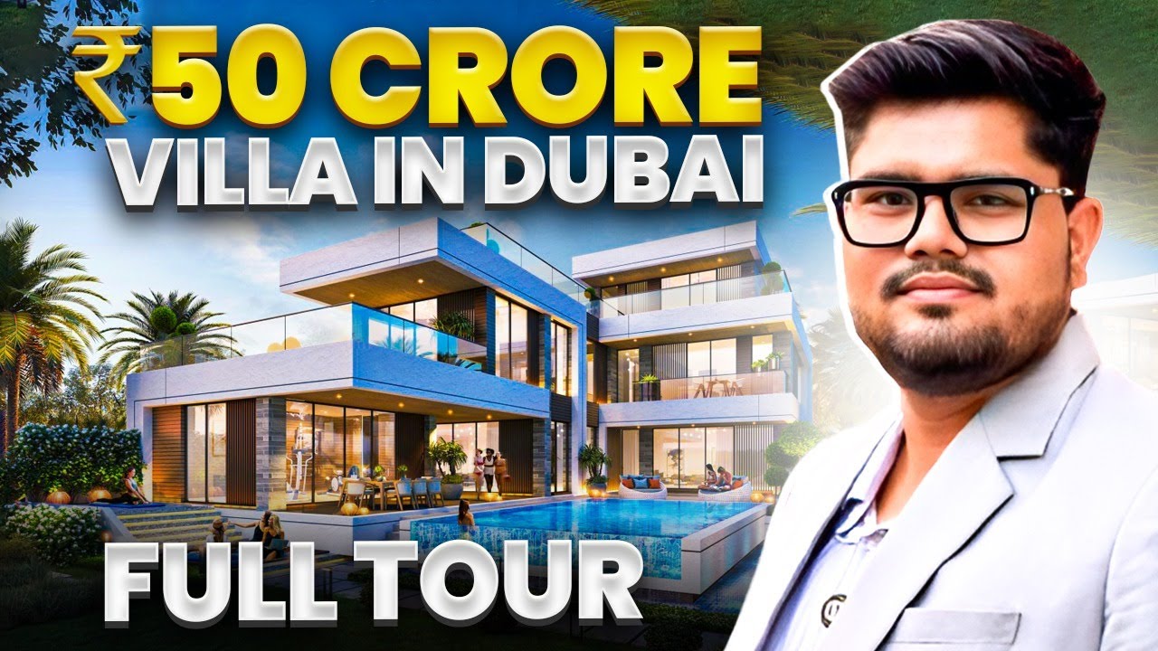 7 BEDROOM VILLA IN DUBAI WITH POOL CINEMA GYM LIFT | HUGE PLOT | GOLF AND WATER FACING