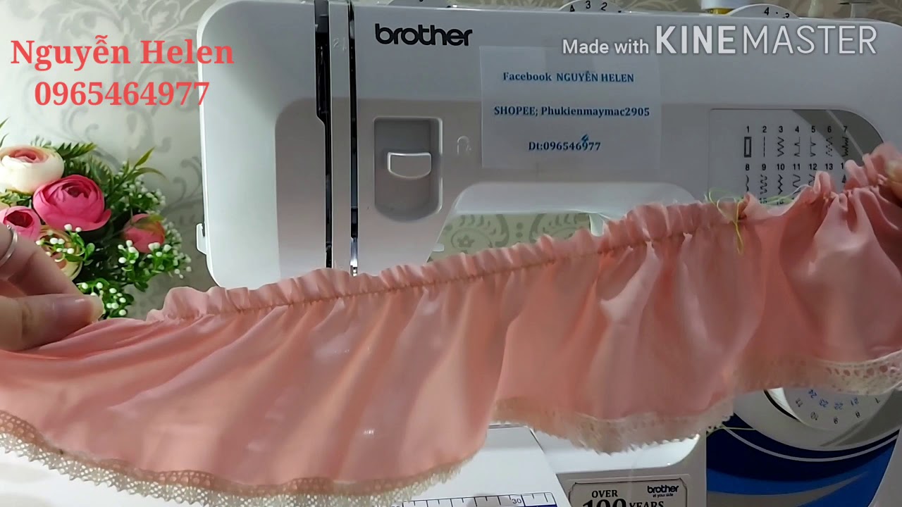 Hướng dẫn sử dụng chân vịt nhún bèo máy may gia đình đa năng , shirring foot
