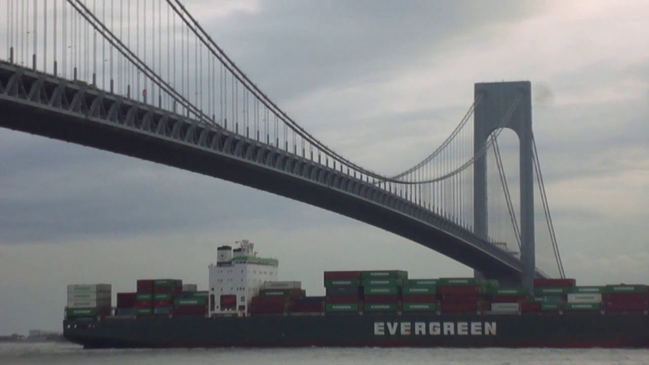 Suez Canal traffic moves after vessel is refloated. - Same ship in New York-Evergreen.