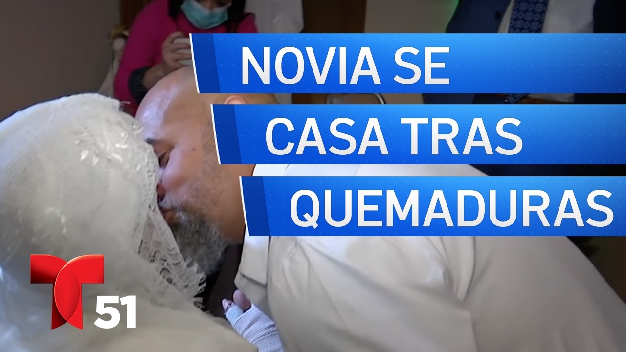 Una novia sobrevivió a fuertes quemaduras y decidió casarse en el hospital