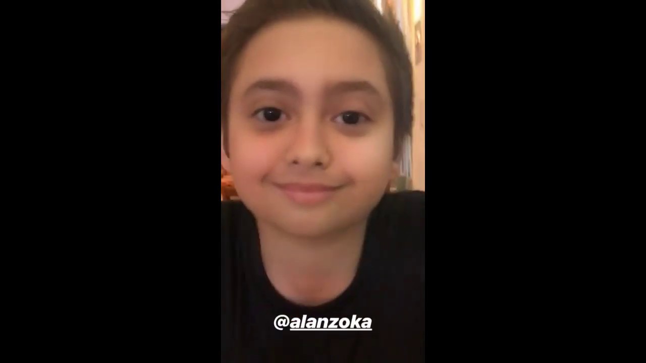 Alanzoka e Maethe com filtro de criança + Pedido de presente do Alan