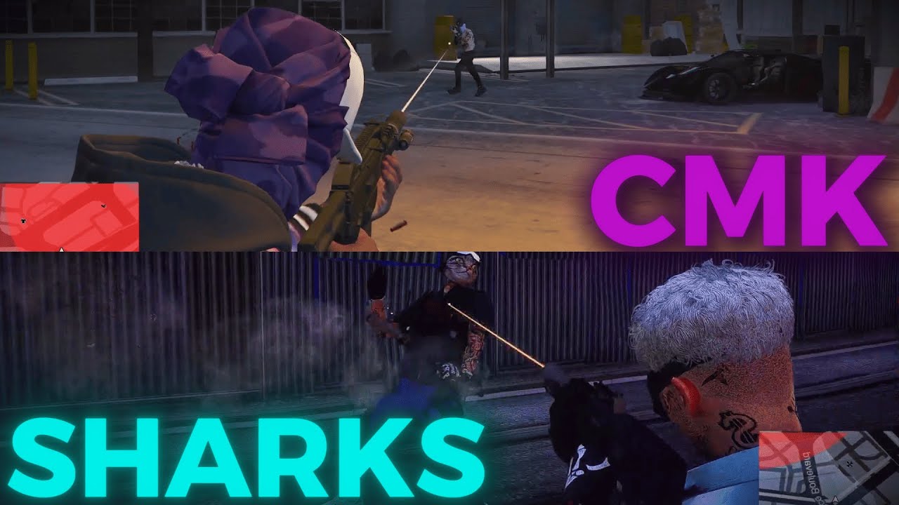 TIROTEO SHARKS vs CMK & LSPD En El Medio |  ARM4S LARGAS | DOVUX LIFE GTARP