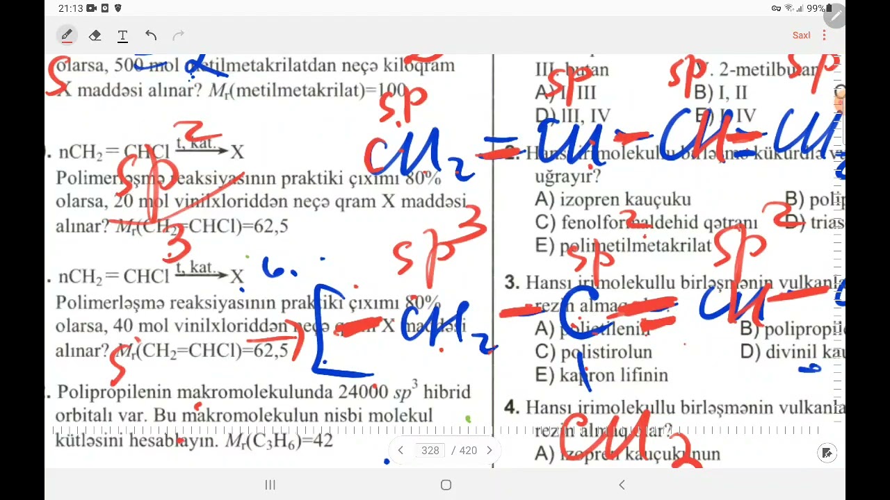 Test toplusu. Kauçuklar N 1-24
