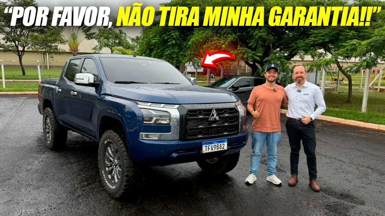 VIM NA FÁBRICA DA MITSUBISHI COM A TRITON GIGANTE E O ENGENHEIRO DELA DIRIGIU! ELE GOSTOU??