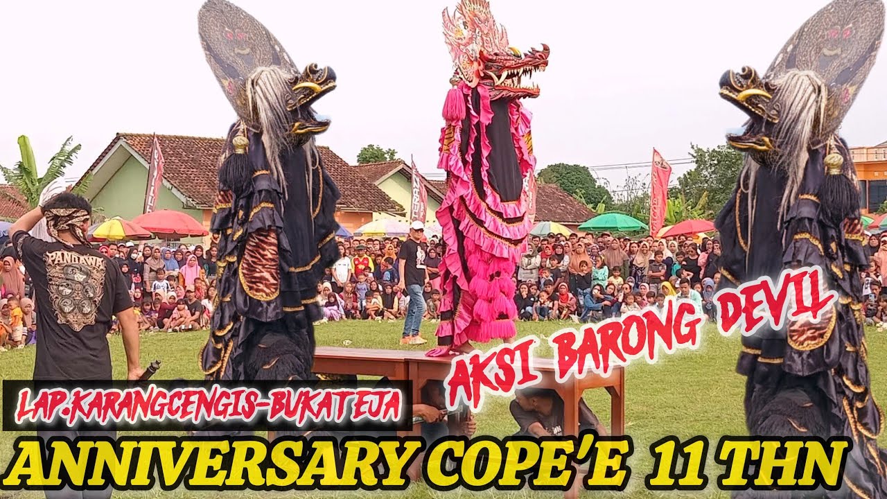 Aksi barong devil acara ANNIVERSARY COPE'E PURBALINGGA