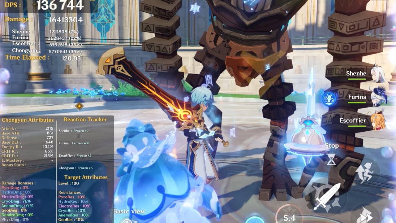 Chongyun Premium Team 136k DPS