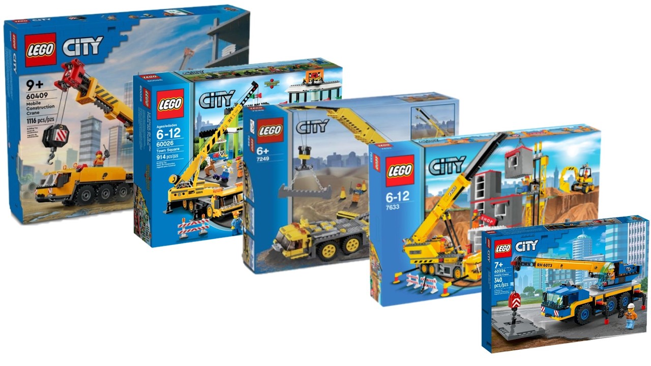 Wszystkie zestawy LEGO City z mobilnym dźwigiem samochodowym 2005&ndash;2024 Kompilacja/kolekcja Szybki...