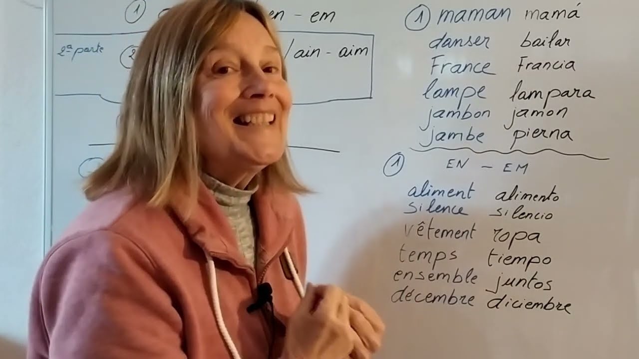 Vocales nasales en francés: an, en, in, ain, ein, un, on  1ª parte