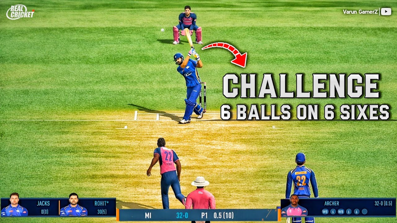 6 Balls On 6 Sixes | 😱 OMG Challenge | Real Cricket 6 Balls par 6 Sixes #realcricket 