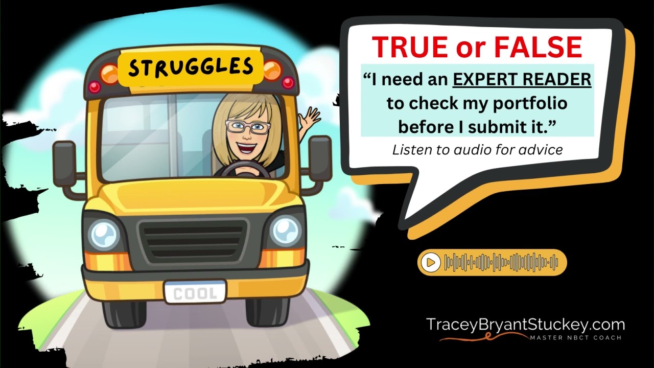 TRUE or FALSE “I need an EXPERT READER to check my portfolio before I submit it ”