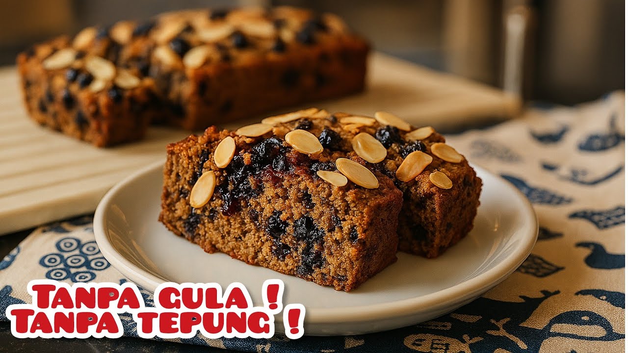 Cemilan sehat 30 menit jadi! Kue pisang tanpa terigu tanpa gula, enak dan lembut