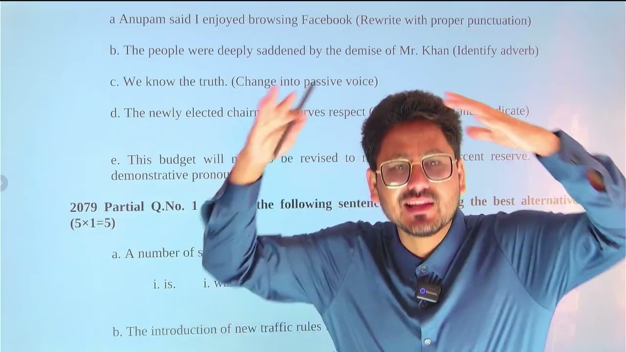 BBS 1st Year Business English All Grammar Solution From old is Gold // TU Exam Question Solution