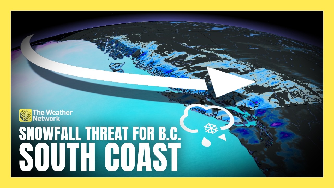Unusual Snowfall Threat Across the South Coast on Tuesday | #forecast