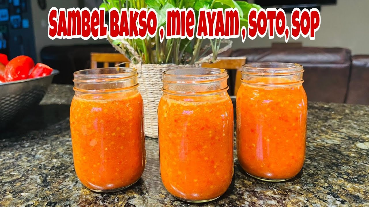 Cara membuat Sambal Bakso Abang, cocok untuk bakso, mie ayam, soto dll| How to make red chili sauce