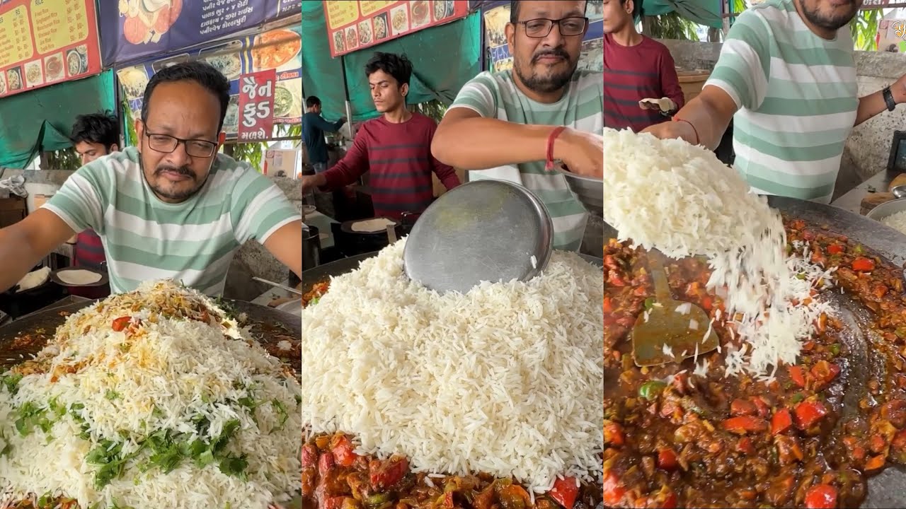 Huge making of Tawa Masala Pulao 😍😍 Full Tasty Thali for Rs 60 only 🤩🤩