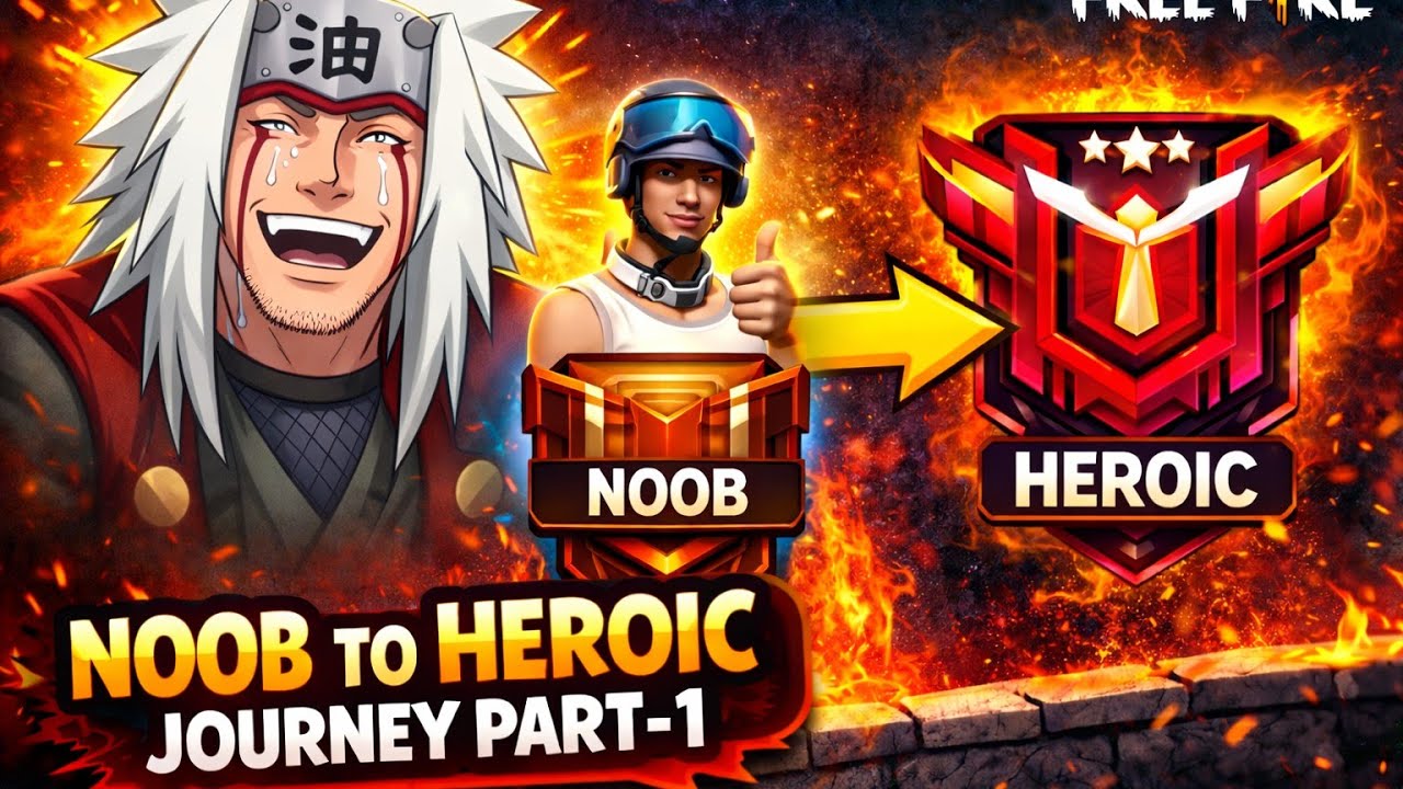 Free fire 🔥 game play noob to heroic journey 😎👍 #freefire #gameplay #trending #heroic #master 