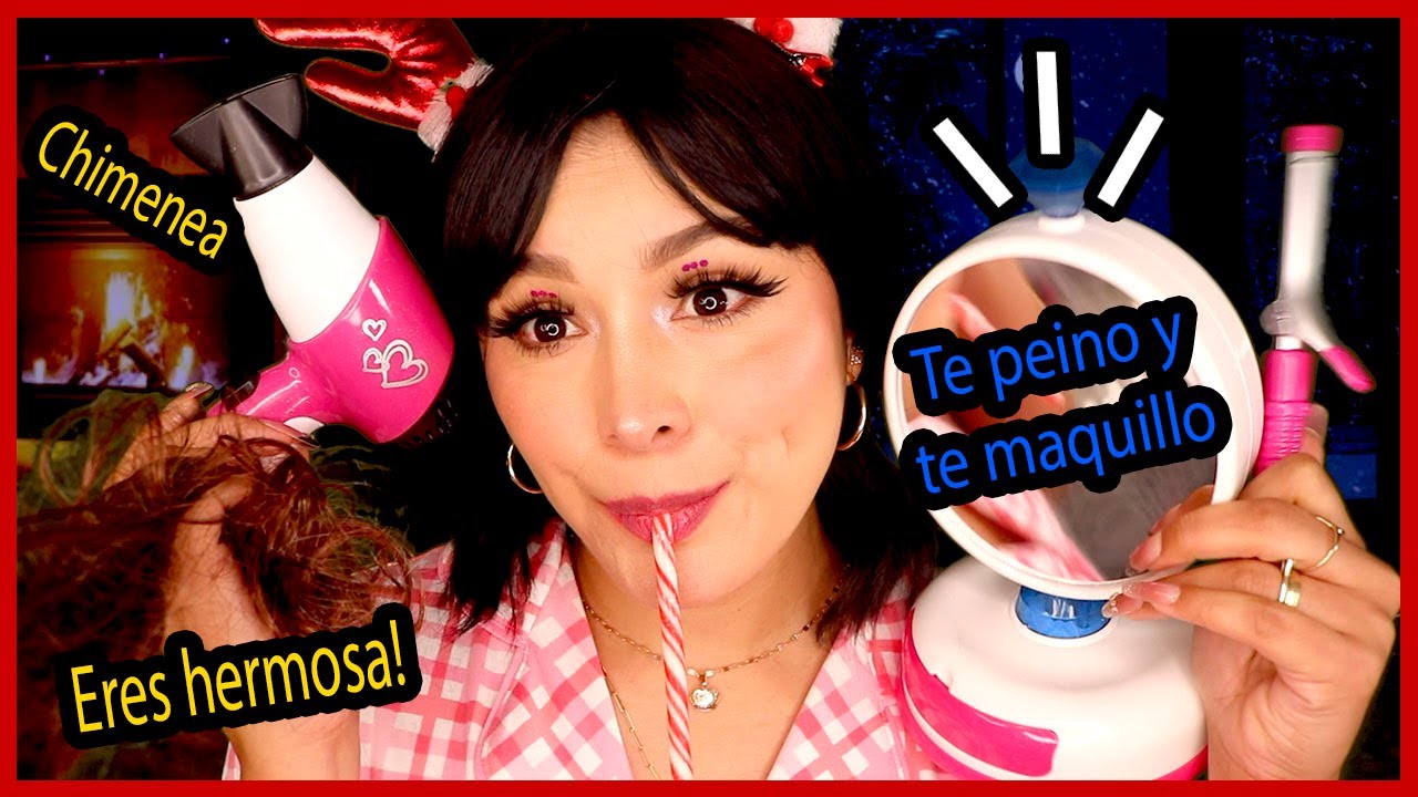 PIJAMADA 🎄 La chica OBSESIONADA contigo TE MAQUILLA con JUGUETES en NAVIDAD 🤤 I Ges ASMR