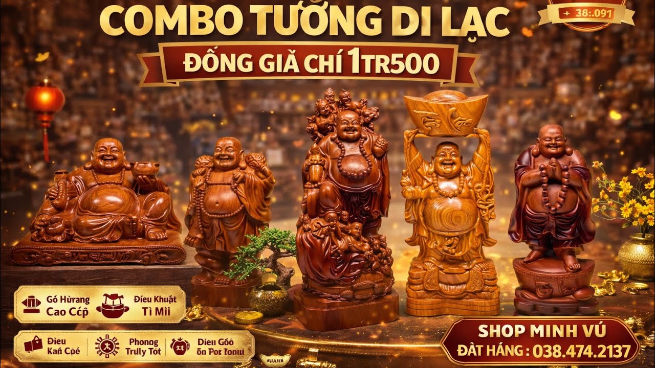 🔥🔥🔥Nụ cười Di Lạc khai xuân – Gia chủ phát tài, buôn may bán đắt
