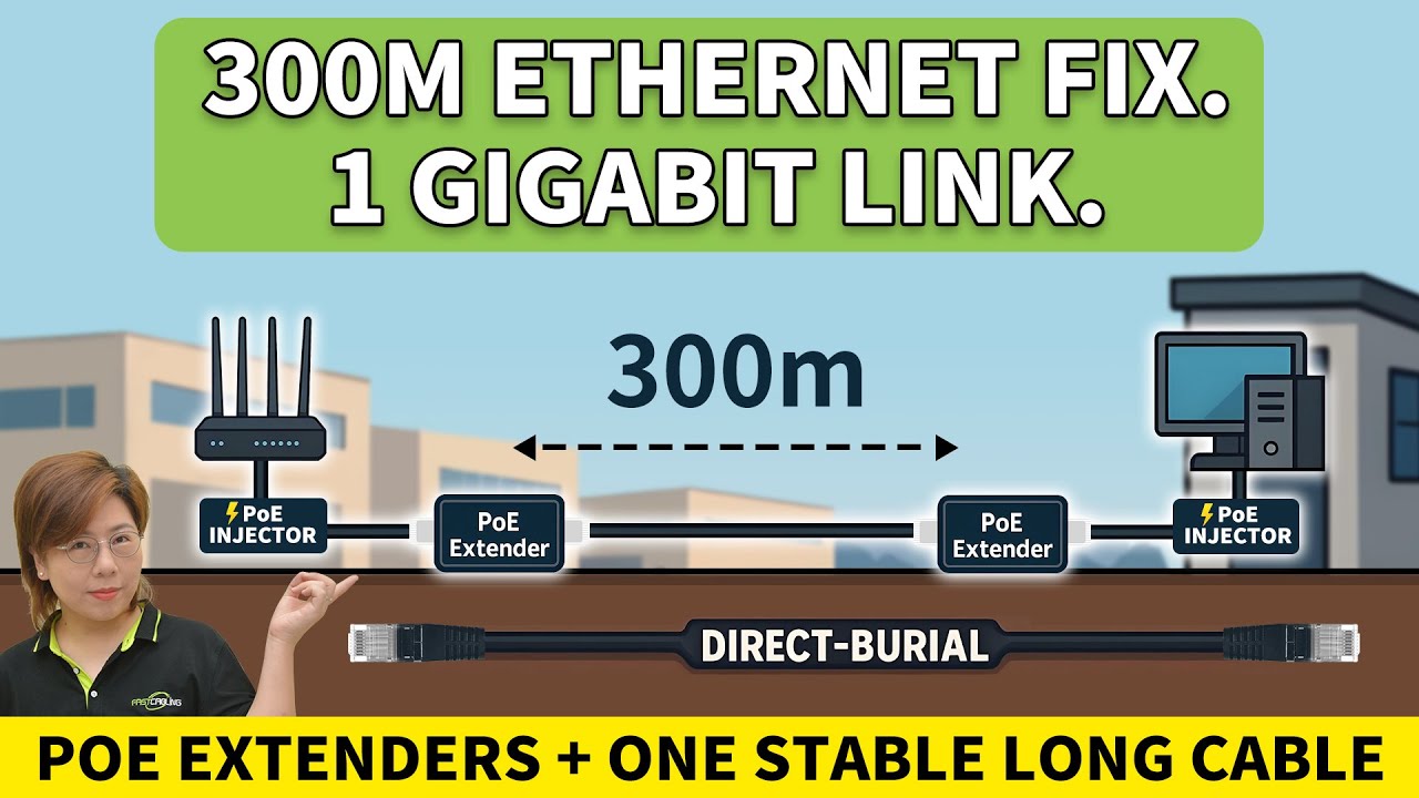 Extienda la conexión Ethernet hasta 300 metros desde el router al PC