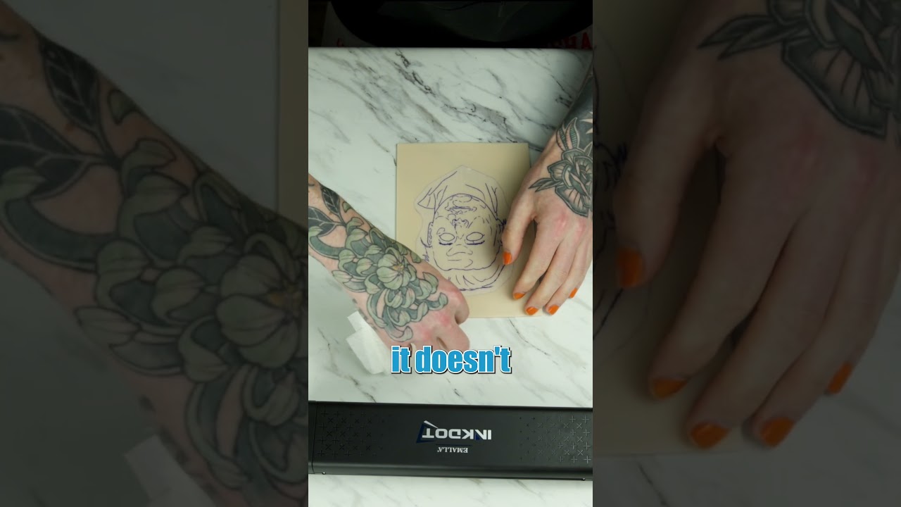 HOW TO PUT A TATTOO STENCIL ON FAKE SKIN
