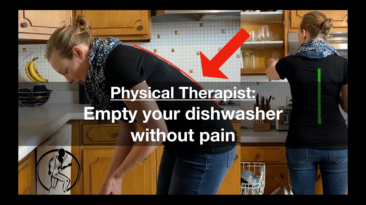 How to unload dishwasher without back pain.