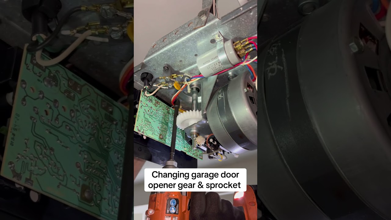 Garage door opener gear & sprocket change #garagedoorrepair #garagedoorsandmore #liftmaster