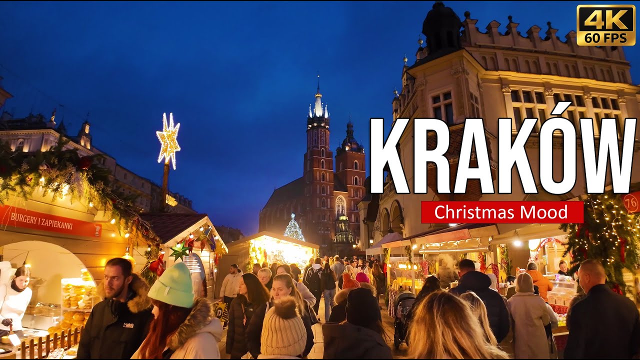 Christmas in Kraków 2025 🇵🇱 - Rynek Główny & Mały Rynek | 4K Walk