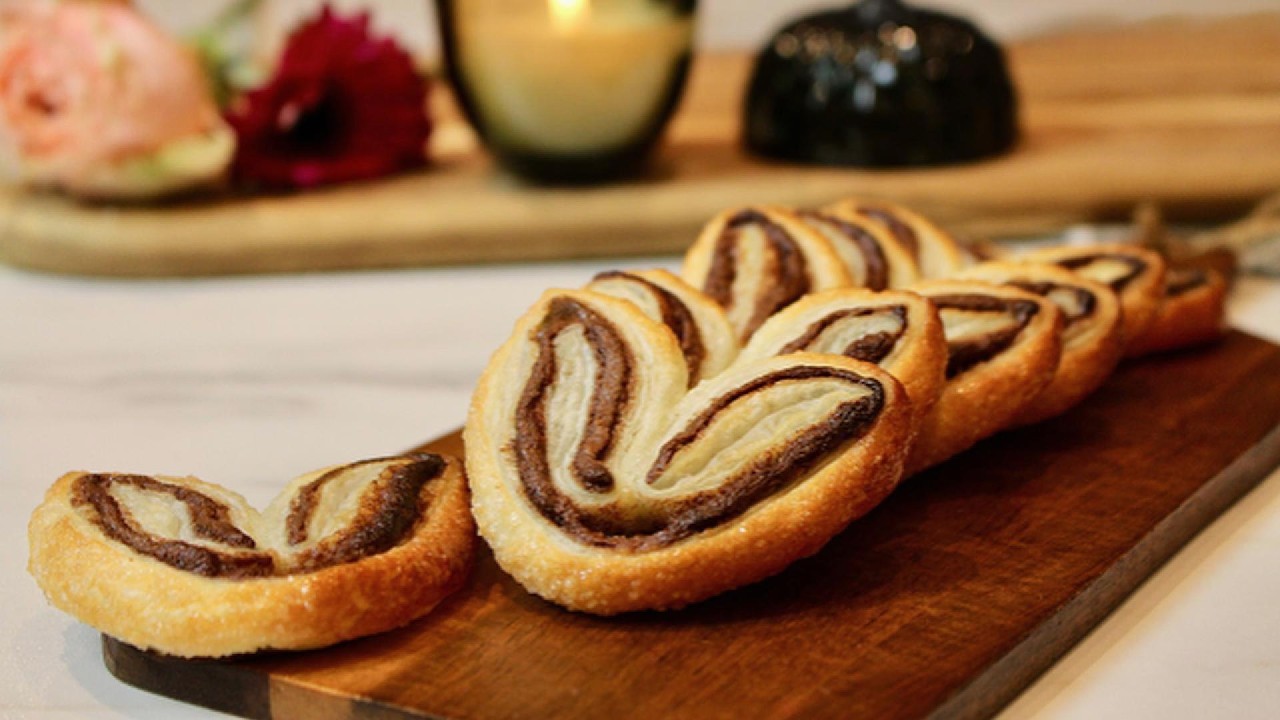 Easy Heart-Shaped Nutella Palmiers You Can Make at Home!
