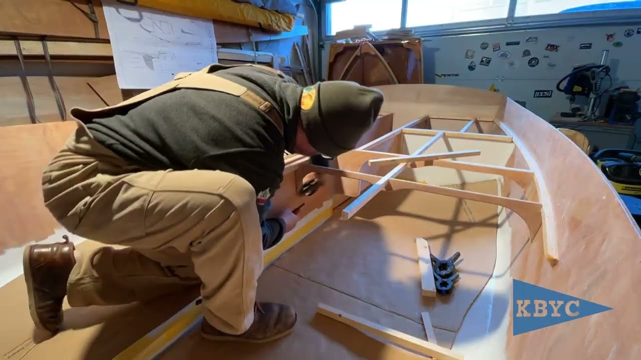 Pocket Ship project. Time-lapse securing cleats, bulkheads & deck framing.