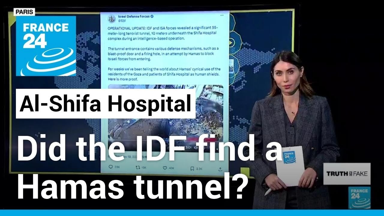 Al Shifa hospital: Do images published by Israeli army show a Hamas tunnel? &bull; FRANCE 24 English