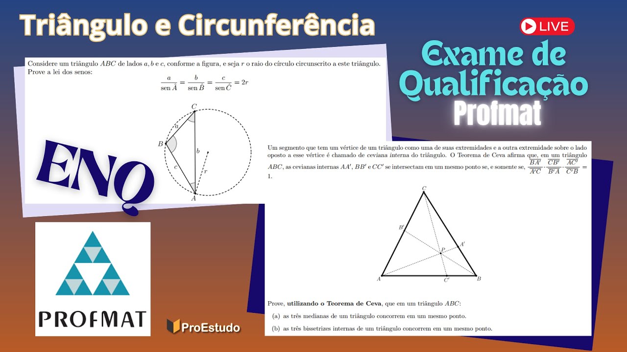 Aula de preparação ao ENQ - Profmat sobre Triângulos e Circunferências