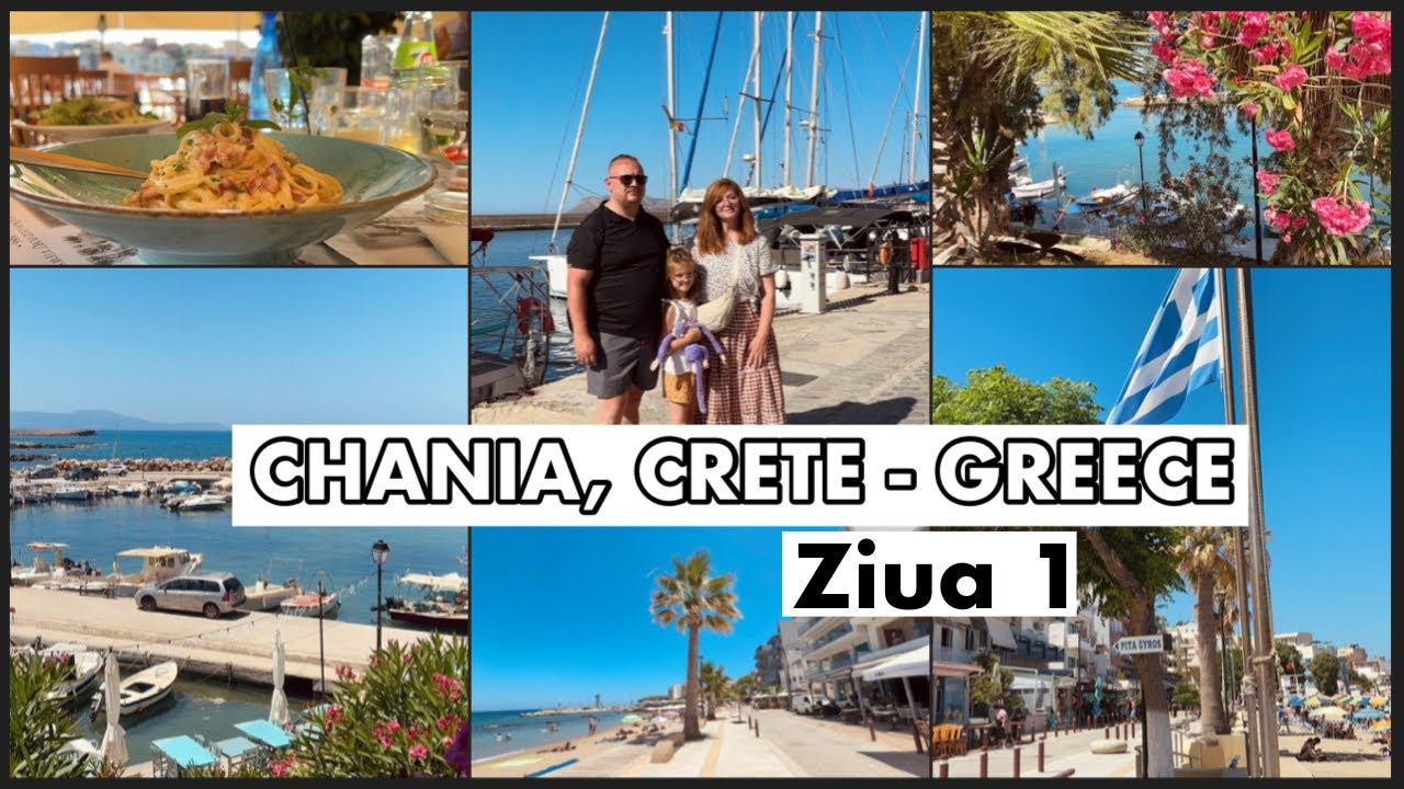 🇬🇷Vlog de călătorie | Chania , Creta - Grecia | Mergem la plajă în Neo Chora Beach,  la restaurant